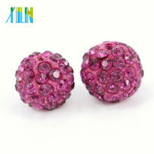 Produto barato por atacado barato o mais novo colorido Shamballa Beads para Jewelry Making Size 4 mm - 18 mm, IB00127 Fuchsia